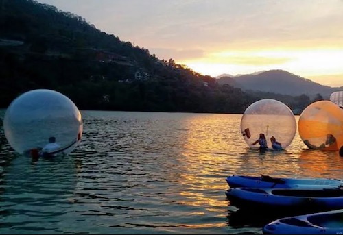 water zorbing in bhimtal